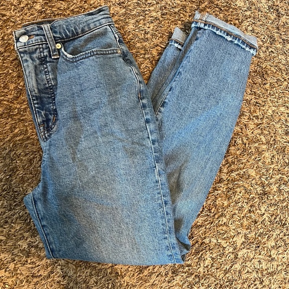 Madewell The Mom Jean women's medium wash jeans size 25 - Picture 1 of 6